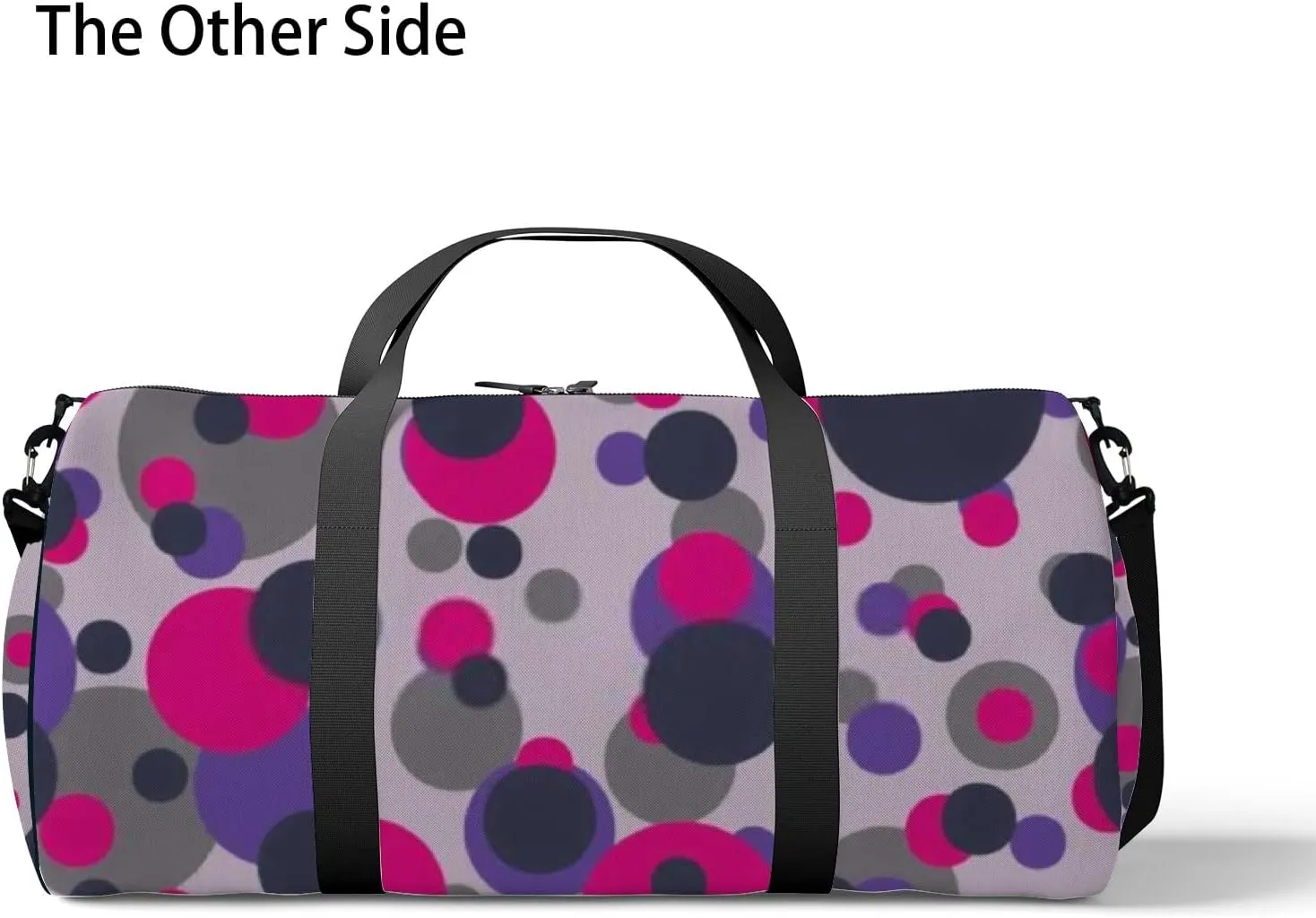 Abstract Geometric Colorful Seamless Pattern Background Sports Bag Tote Bag Waterproof Gym Bag with Shoulder Strap Zipper 2 Side Pockets for Men and Women, Travel and Storage Shoulder Bag.