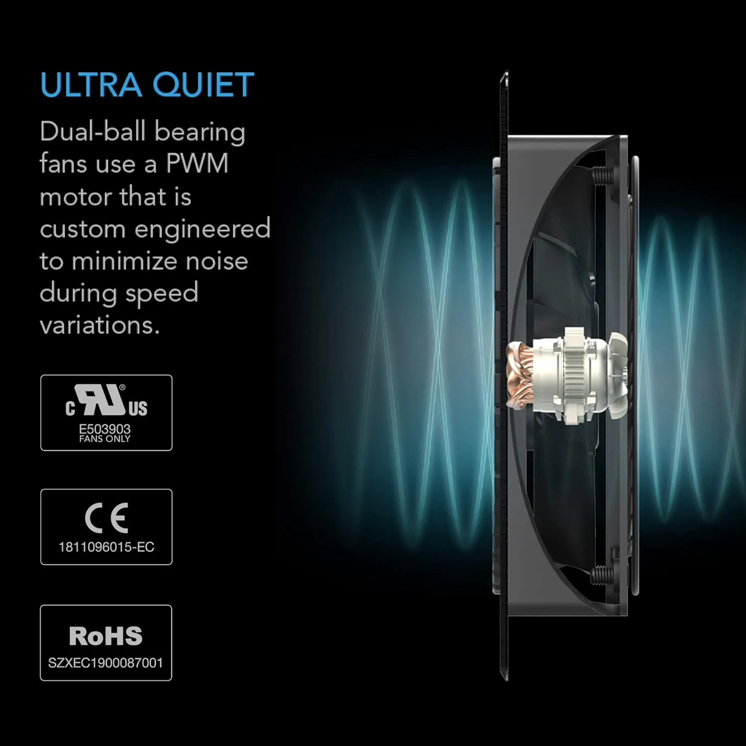 AC Infinity AIRPLATE S5, Quiet Cooling Fan System 8" with Speed Control, for Home Theater AV Cabinets
