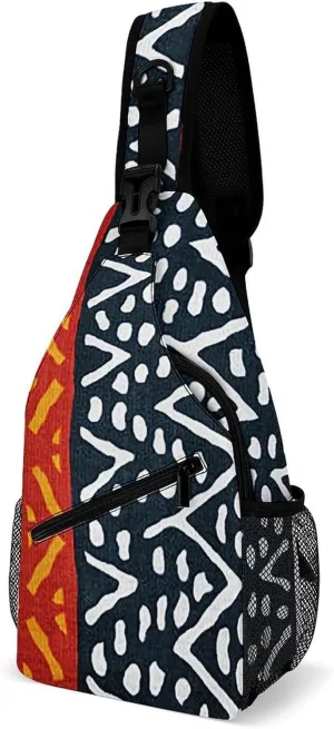 African Print A Spacious And Large Capacity Portable Adjustable Chest Bag