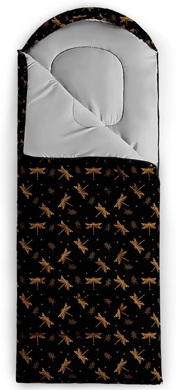 AILONEN Dolphin Camping Sleeping Bag for Boys Girls Adults,Lightweight & Waterproof,3 Season Warm & Cold Weather,Portable,Blue Dolphin Sea Animal Print Sleeping Bag,Traveling,Camping,Hiking