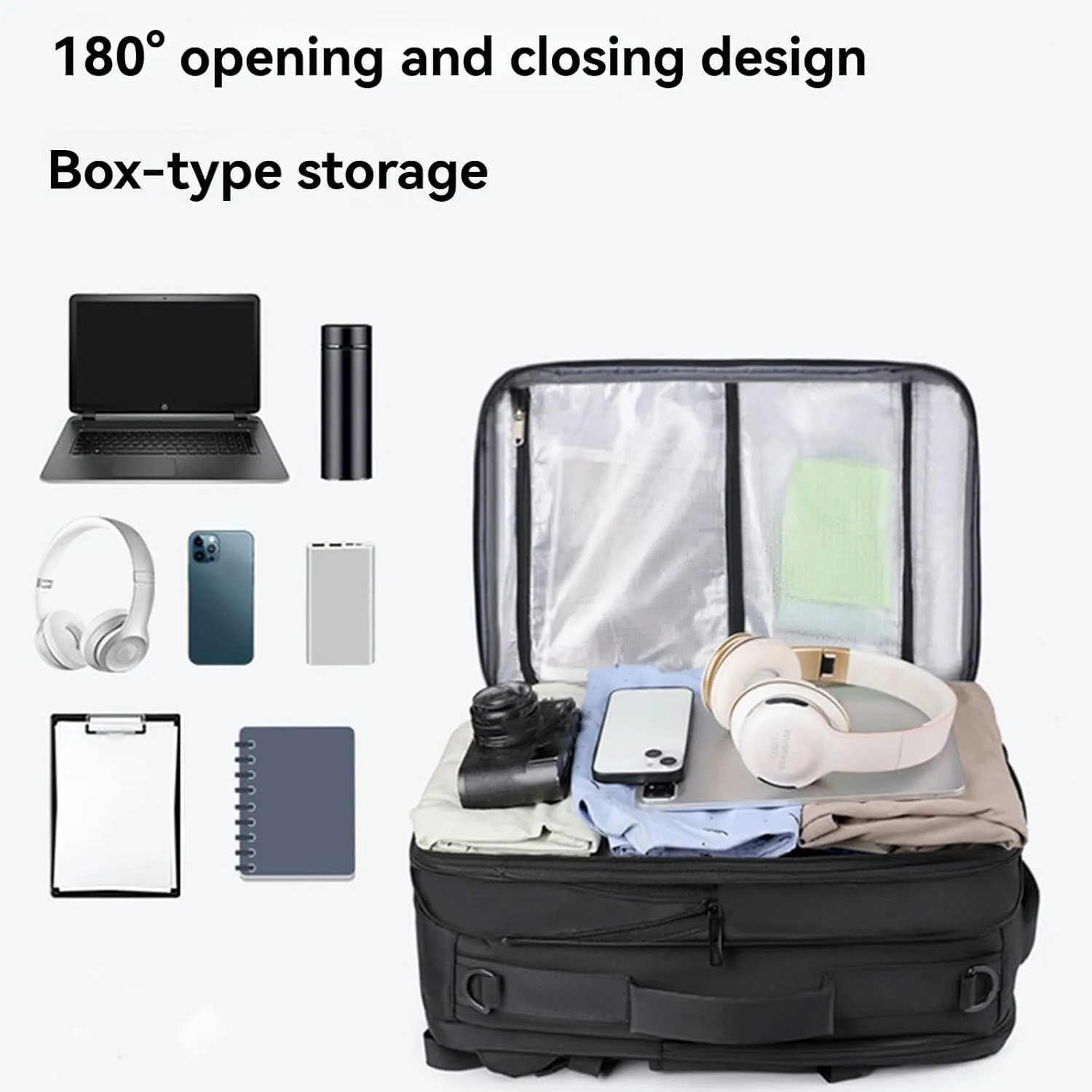 Airback Backpack, Travel Backpack with Vacuum System, Expandable Backpack with Vacuum Compression (Style A,One Size)
