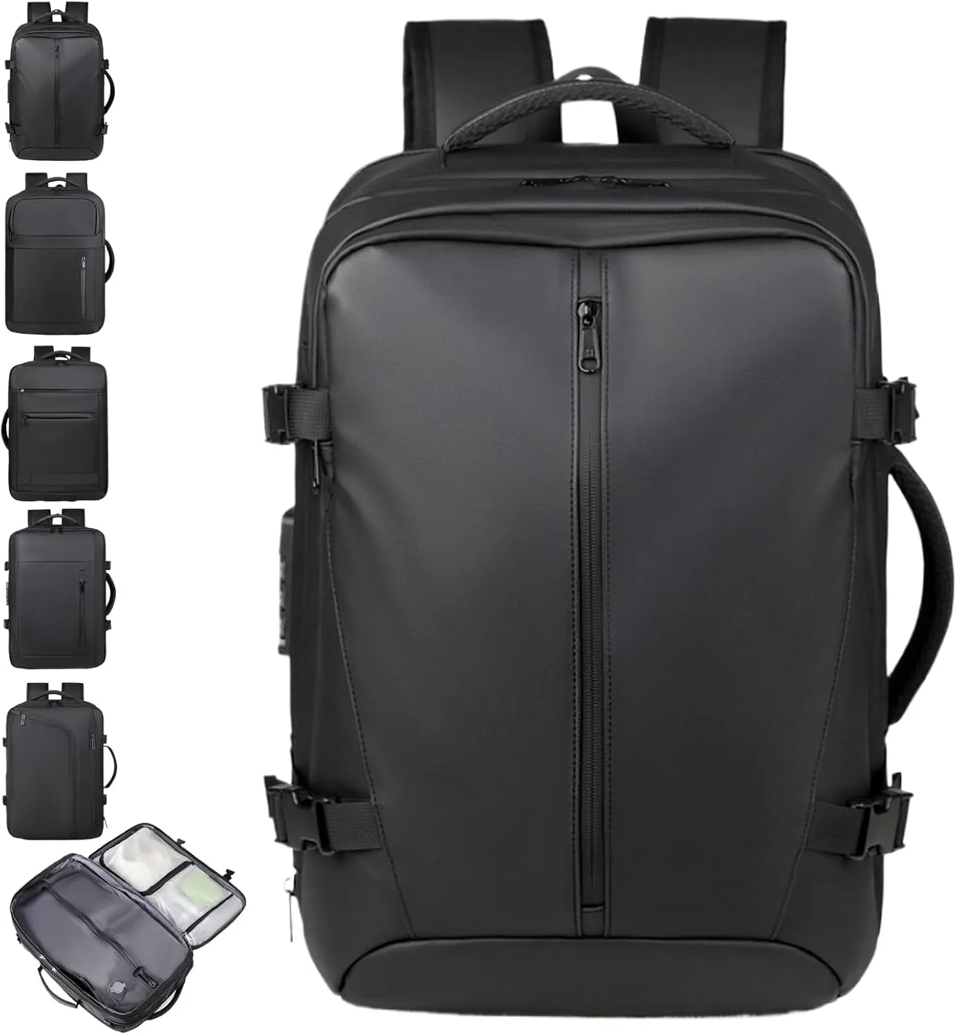 Airback Backpack, Travel Backpack with Vacuum System, Expandable Backpack with Vacuum Compression (Style A,One Size)