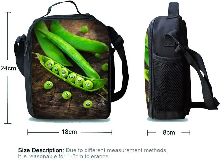Aircraft Design Lunch Bag Durable Insulated Lunchbox Small Black Lunch Box for Children Boys Girls Customized Cooler Bag