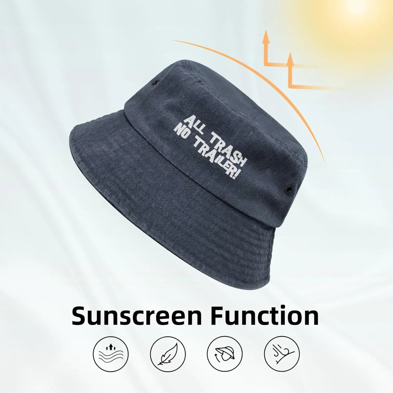 All Trash No Trailer Women's Mens Fisherman Hat Outdoor Cap