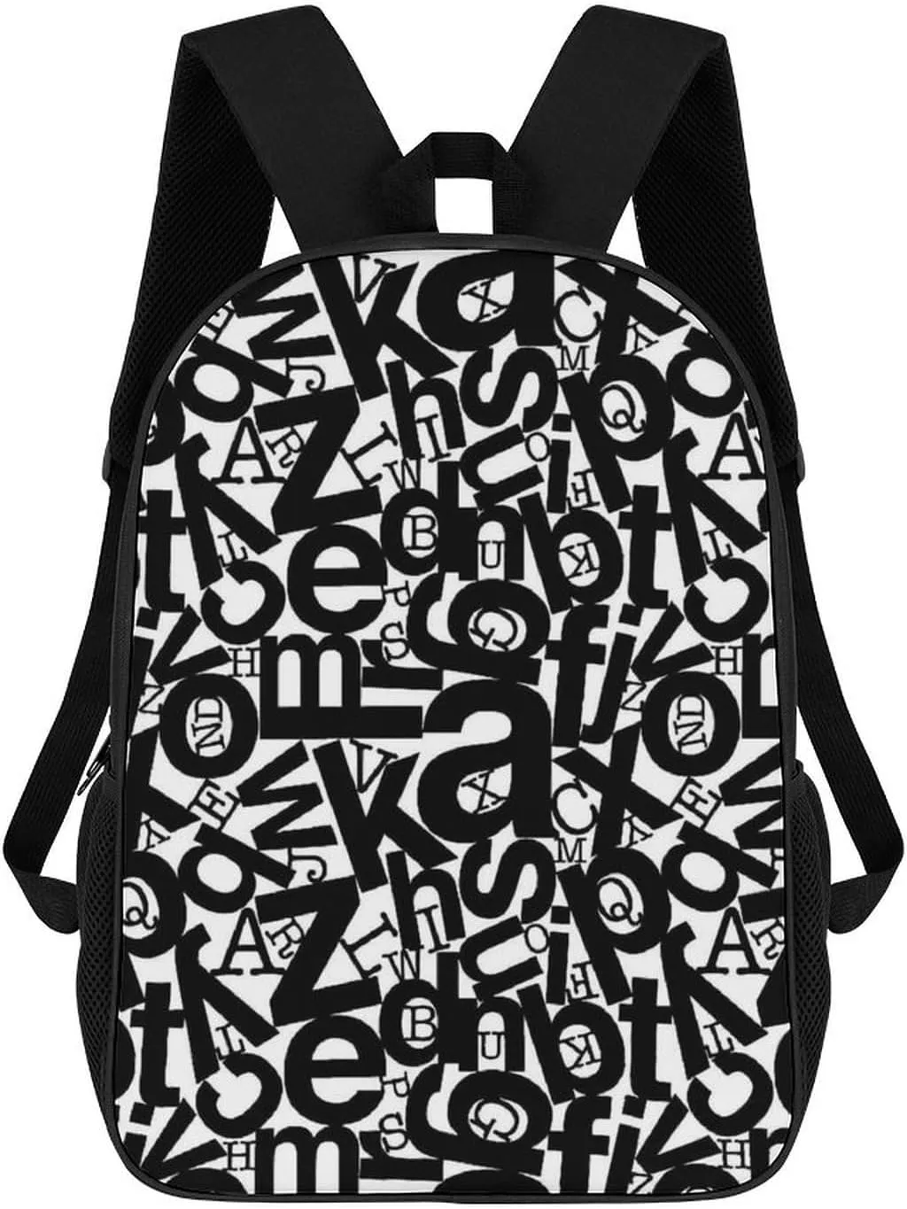 Alphabet Pattern Backpack for Worker Business Hiking Travel Bag Shoulders Bag