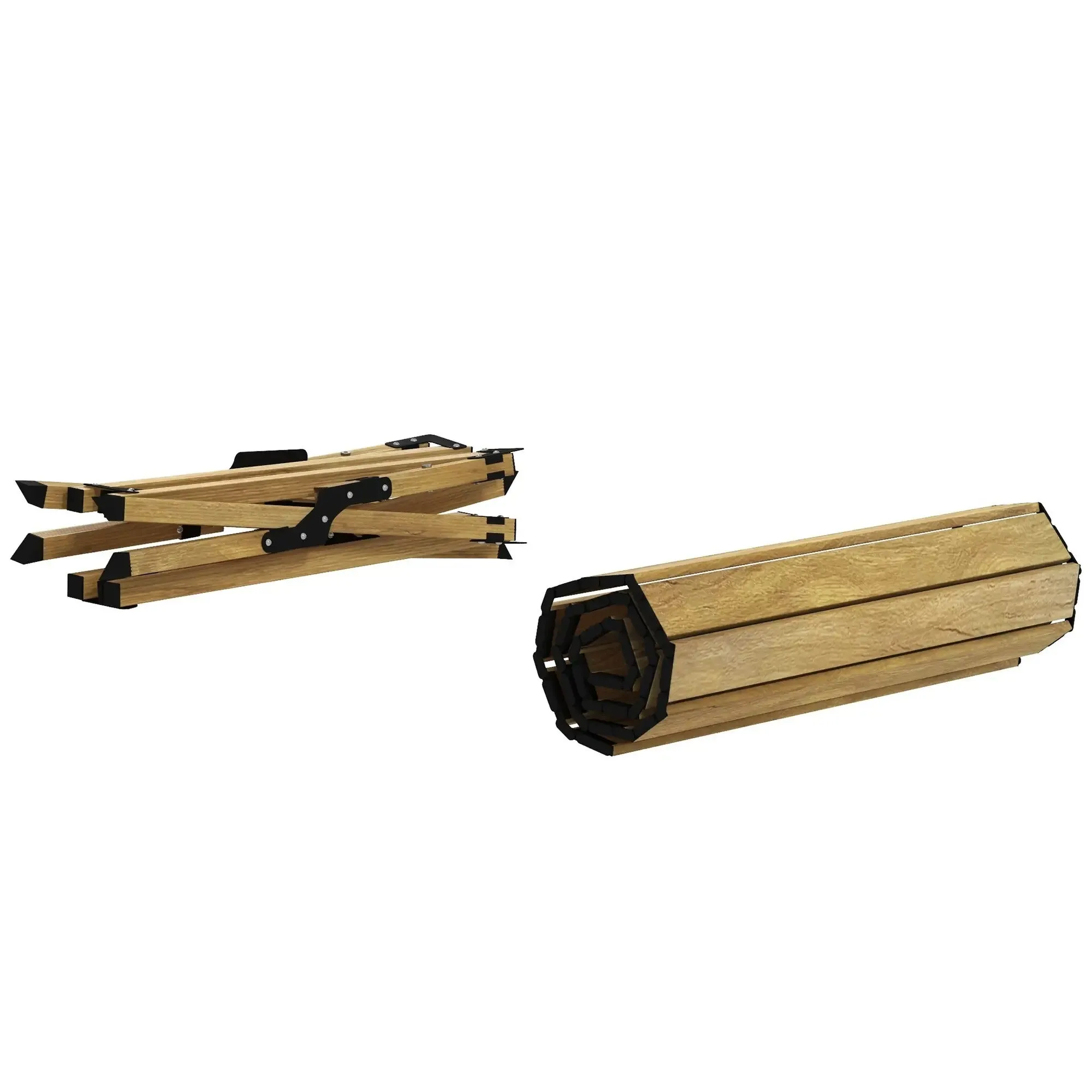 Aluminium Wood Outdoor, Camping Picnic With Natural Roll-Up For Great deal Outsunny Beach, Portable Party, 4ft Top, BBQ, Product diversity Indoor, Folding Effect