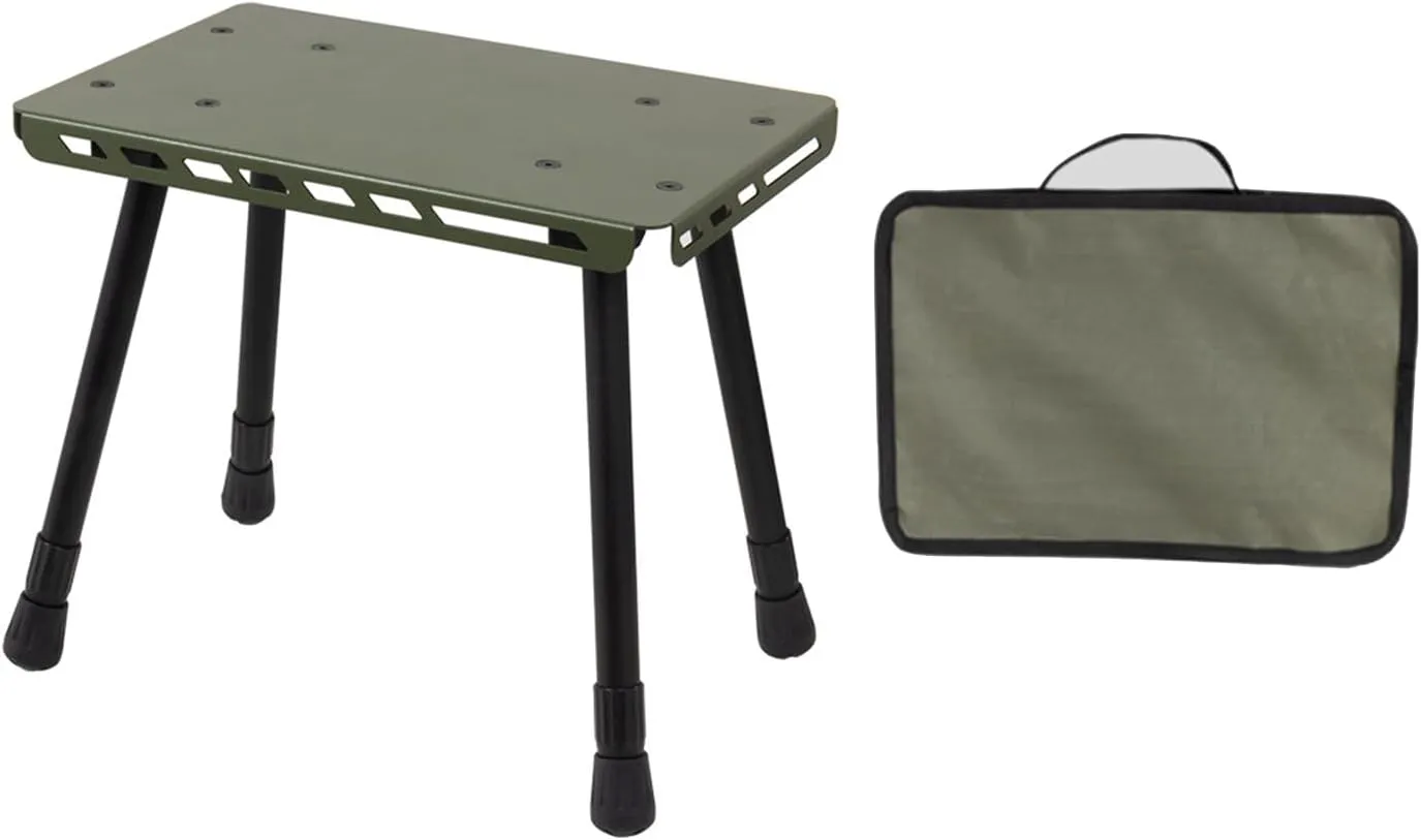 Aluminum Alloys Folding Small Chair Small Table for Camping Picnics Practical 2 in 1 Folding Table Stool Outdoor Camping