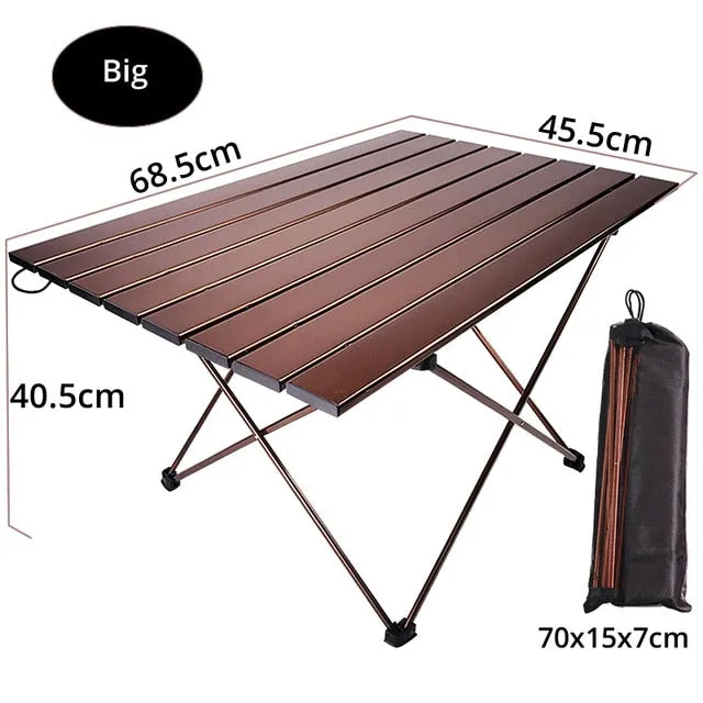 Aluminum Brown Table Durable Chic