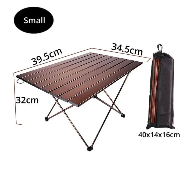 Aluminum Brown Table Durable Chic