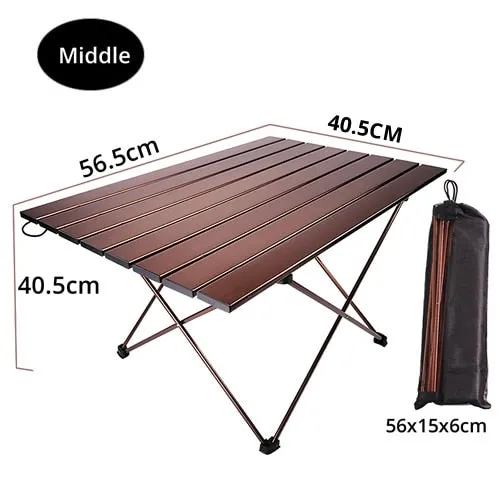 Aluminum Brown Table Durable Chic