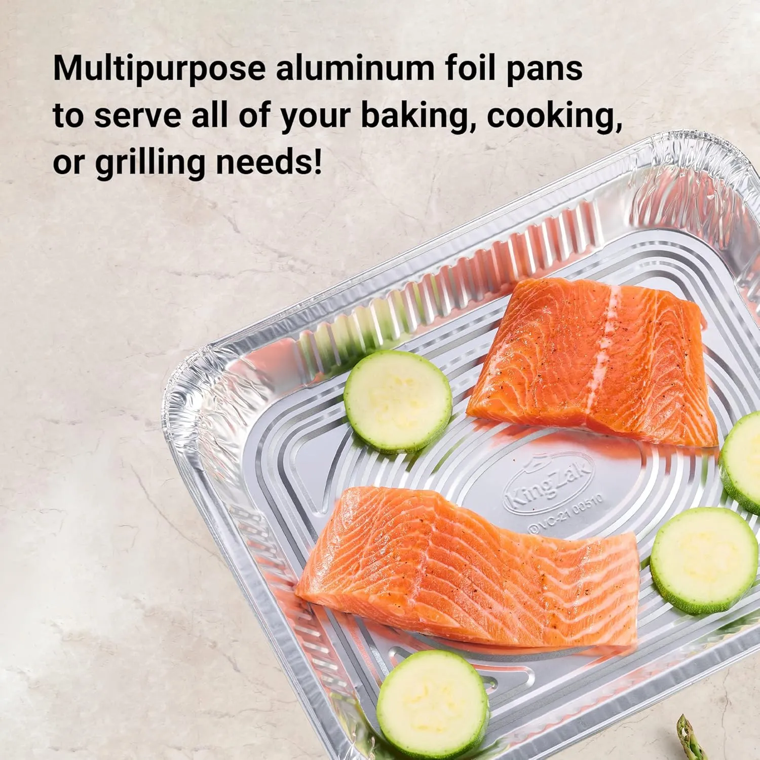 Aluminum Pans Half Size, 9X13, Extra Heavy Duty Disposable Foil Pans For Baking (30 Pack) Roasting & Chafing, Deep Tin Foil Bakeware, Steam Table Tray, Cookware, Food Prepping, Cake & Oven Pan
