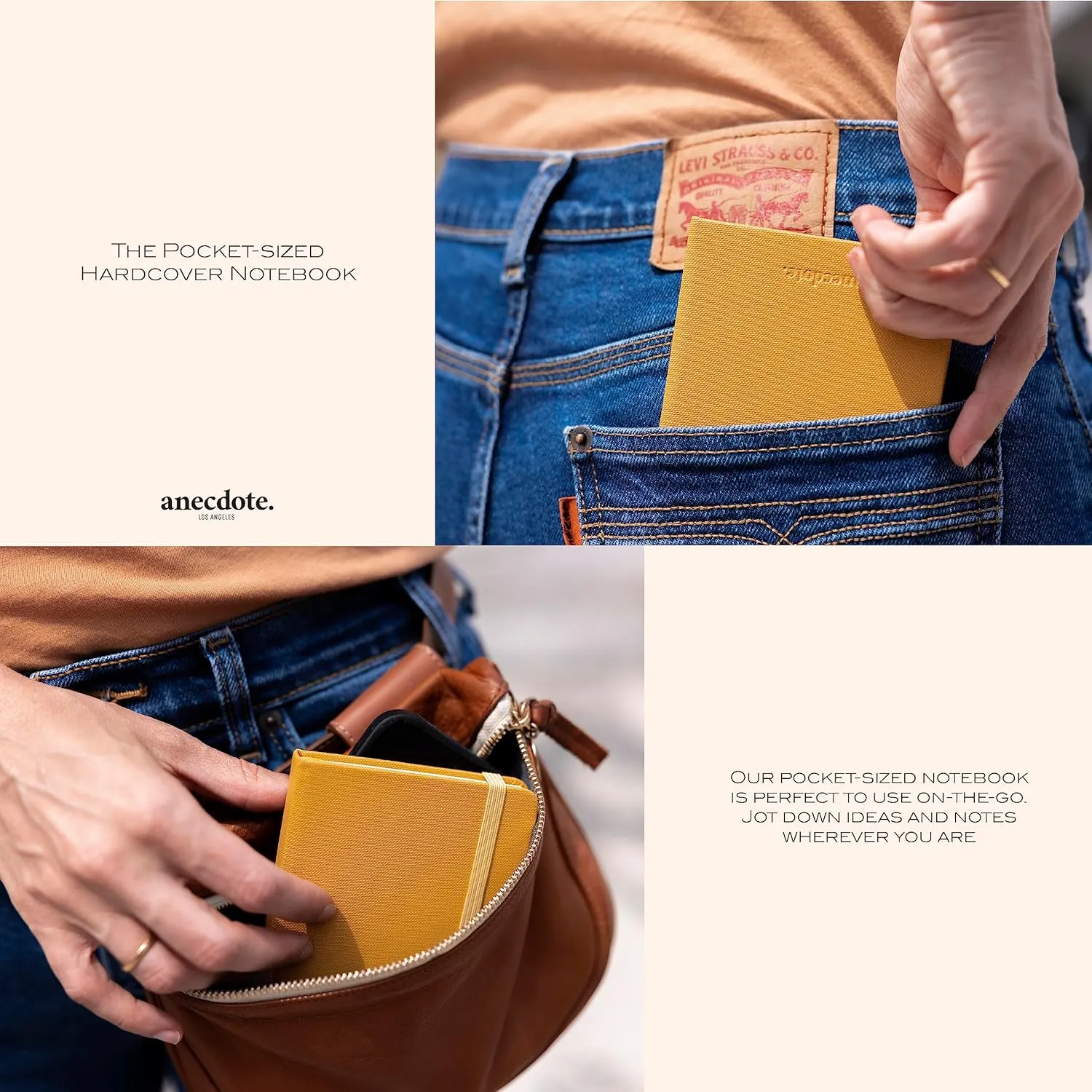 ANECDOTE. Small Notebook (2 Pack) - Premium Quality Pocket Journal for Writing Notes - Compact, Durable, Ideal Travel Journal for Notes & Lists - Expand Your Creative Potential! (Black)