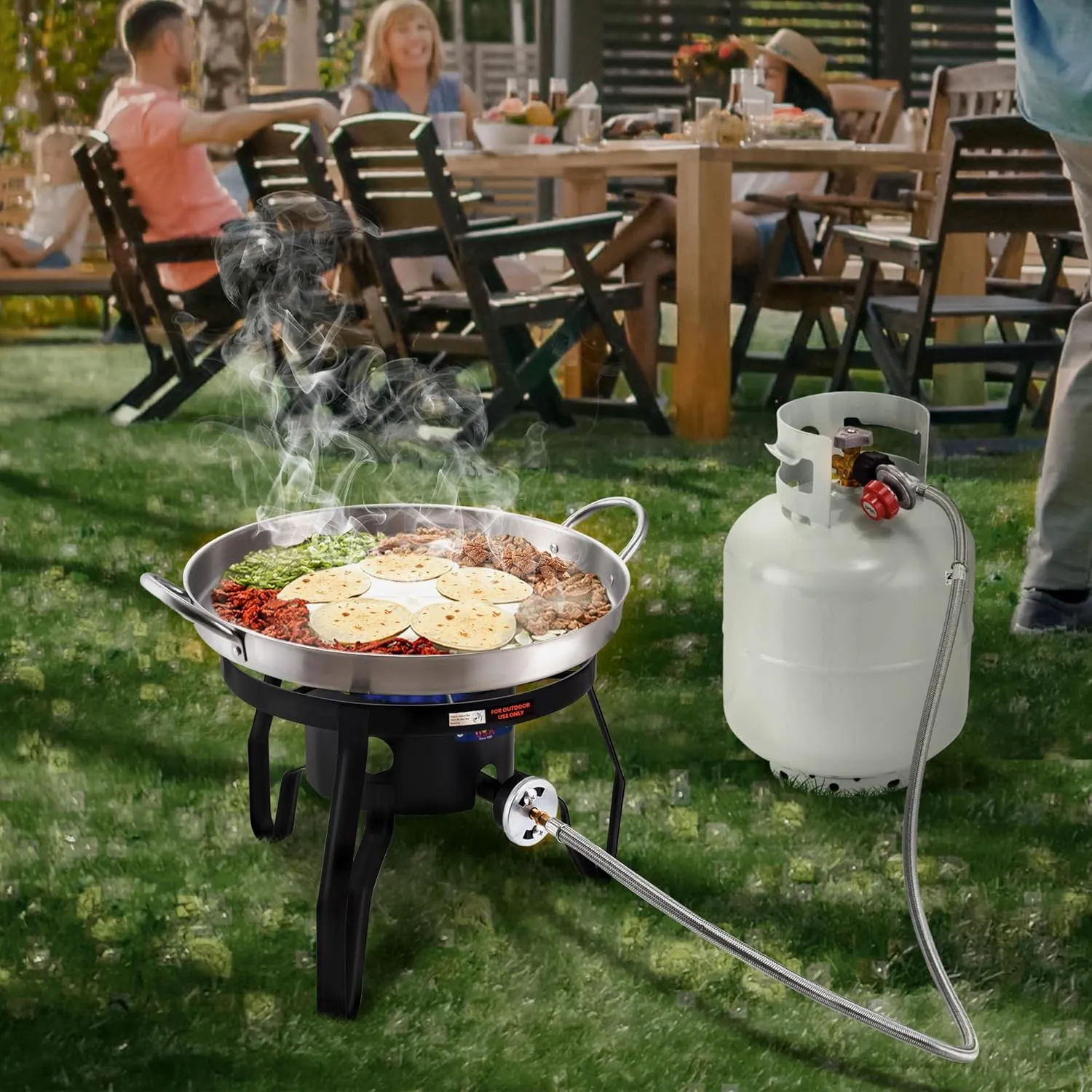 ARC 55,000BTU Propane Burner Camping Stove,Outdoor Gas Stove Burner Cooker for Cooking for Turkey Fry,Homebrewing,Crawfish Boil,and More!