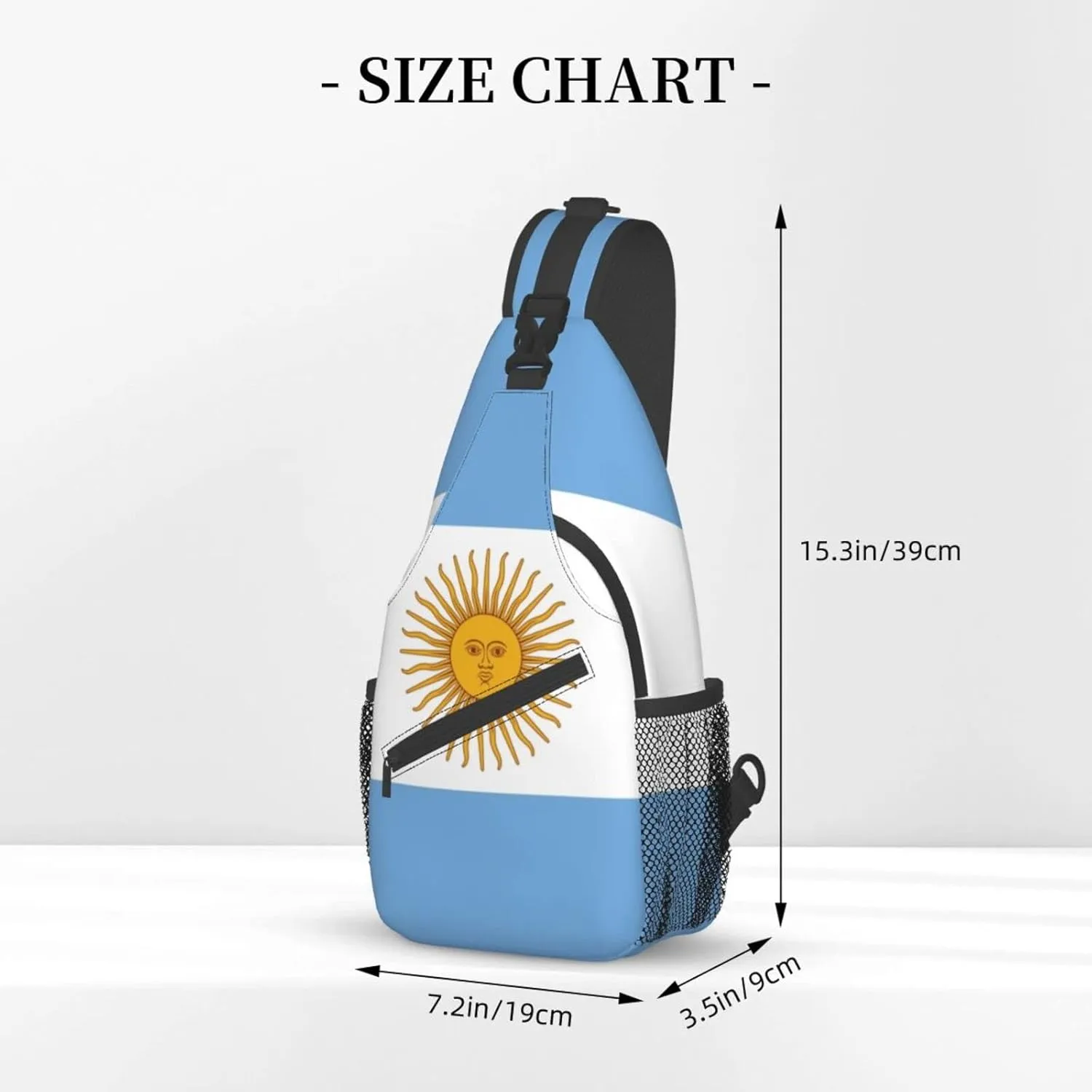 Argentina Flag Hiking Daypacks Cross-body Sling Backpack for Men Women Outdoor Cycling Hiking Travel