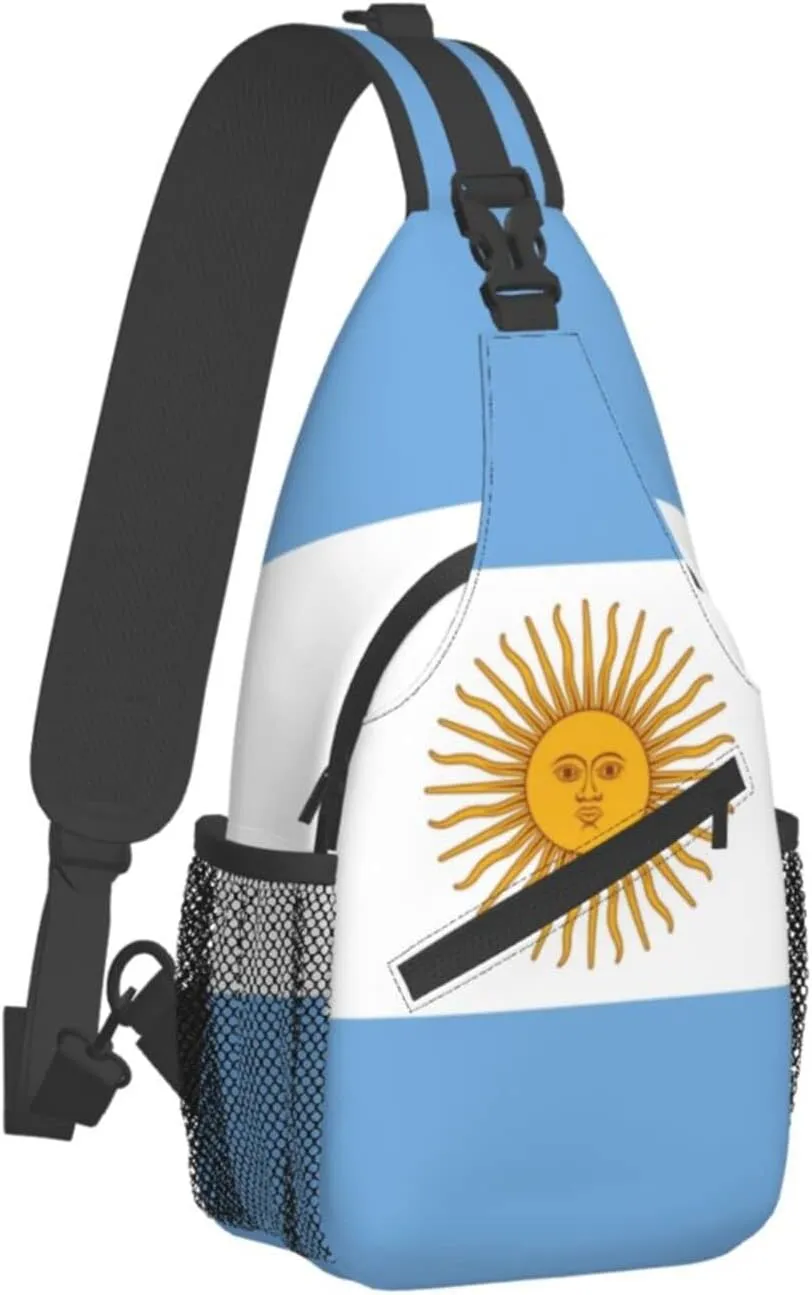 Argentina Flag Hiking Daypacks Cross-body Sling Backpack for Men Women Outdoor Cycling Hiking Travel