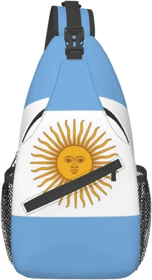 Argentina Flag Hiking Daypacks Cross-body Sling Backpack for Men Women Outdoor Cycling Hiking Travel