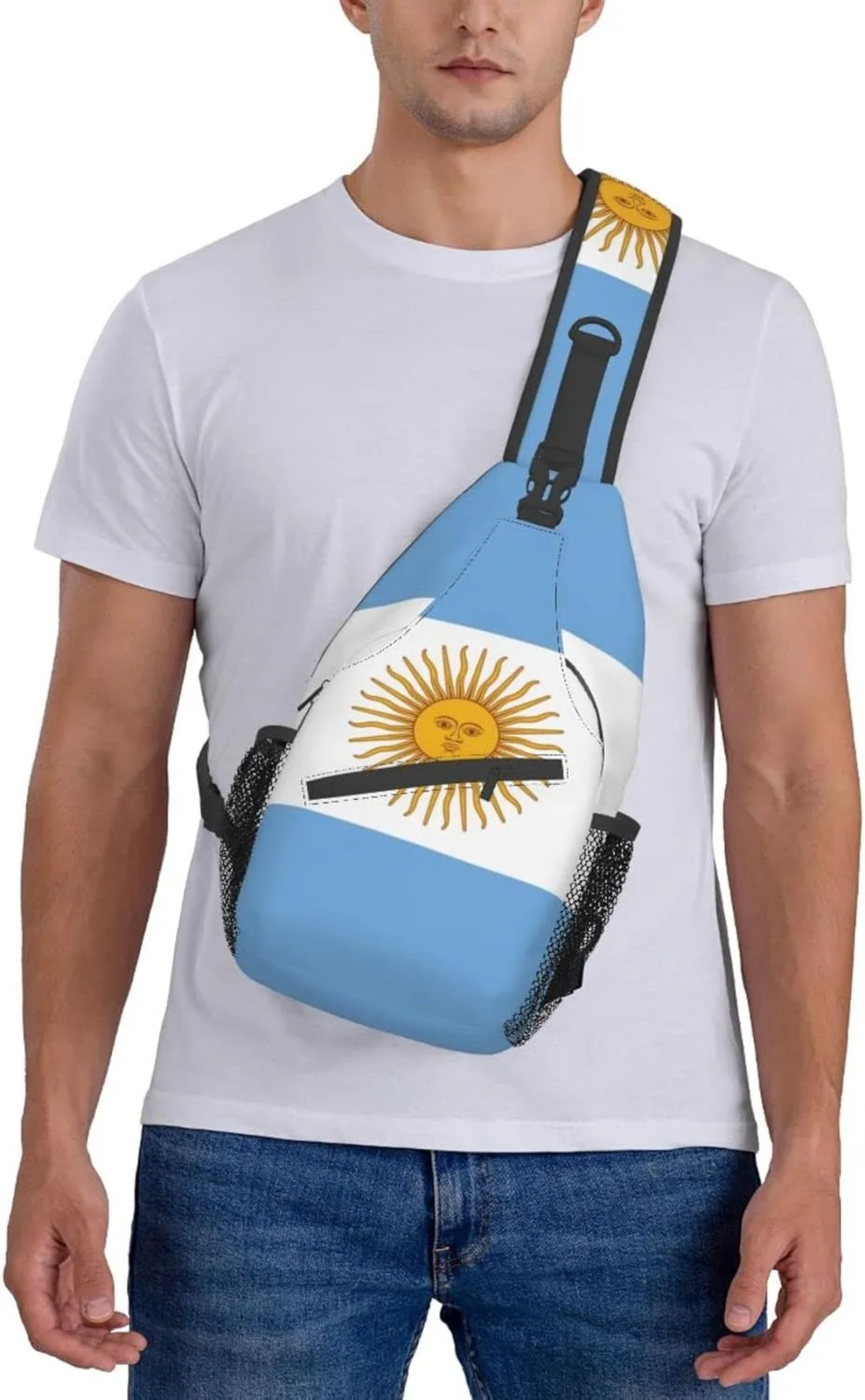 Argentina Flag Hiking Daypacks Cross-body Sling Backpack for Men Women Outdoor Cycling Hiking Travel