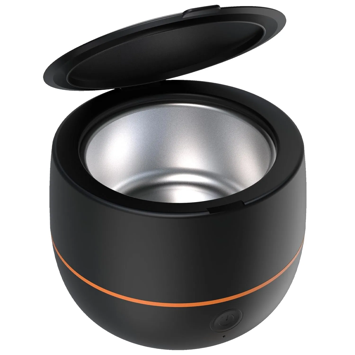 ARGOMAX Ultrasonic Retainer Cleaner for Dentures: 24W 200ml Portable Ultrasonic Cleaner Machine for All Dental Aligner, Braces, Mouth Guards, Toothbrush Head, Shaver Head, Jewelry - Black Orange.