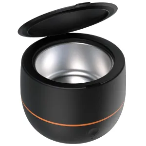 ARGOMAX Ultrasonic Retainer Cleaner for Dentures: 24W 200ml Portable Ultrasonic Cleaner Machine for All Dental Aligner, Braces, Mouth Guards, Toothbrush Head, Shaver Head, Jewelry - Black Orange.