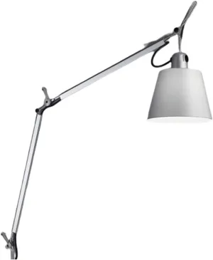Artemide Tolomeo 75W E26 Silver Fiber Shade Aluminum Table Lamp with in-Set Pivot