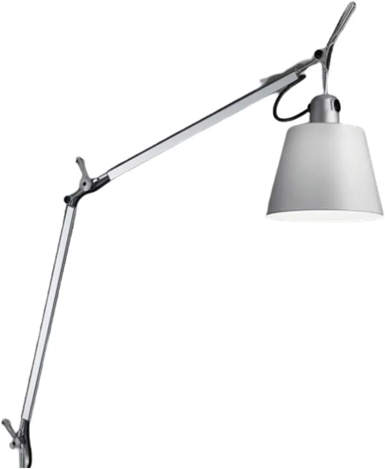 Artemide Tolomeo 75W E26 Silver Fiber Shade Aluminum Table Lamp with in-Set Pivot