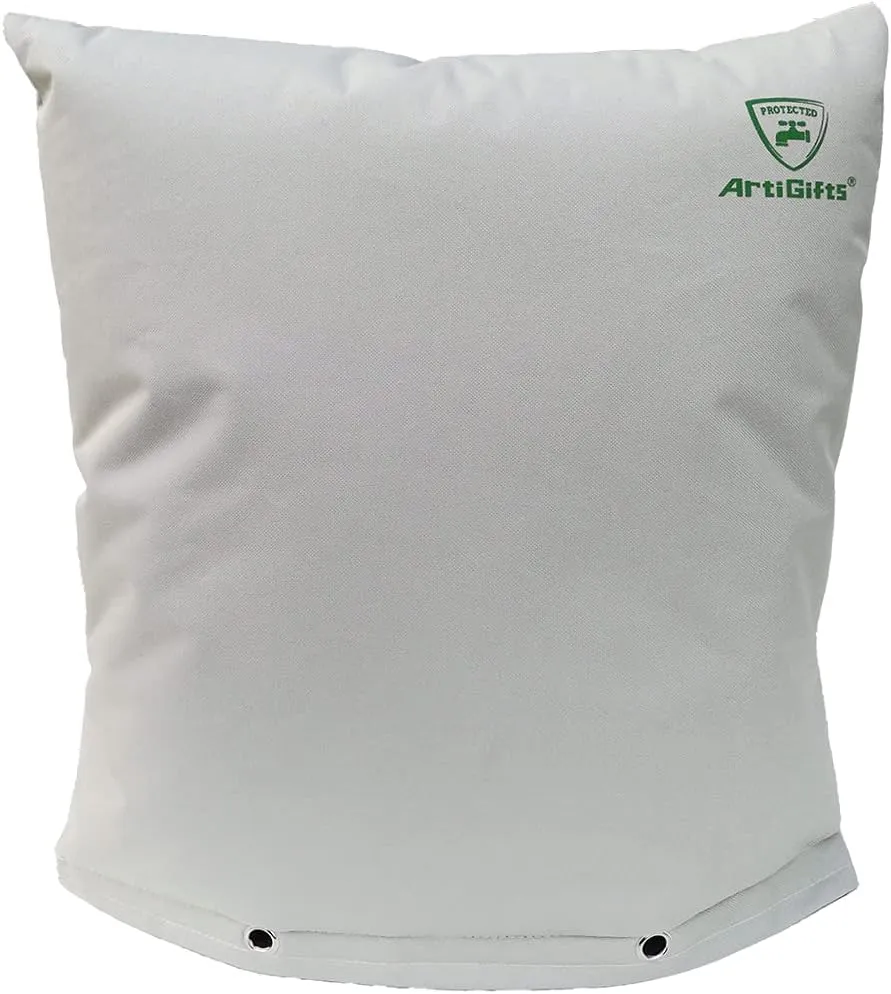 ArtiGifts Insulated Pouch - Backflow Insulation Cover for Winter Freeze Protection, Pale Khaki, 20’’W x 25’’H - Measure Before Purchase