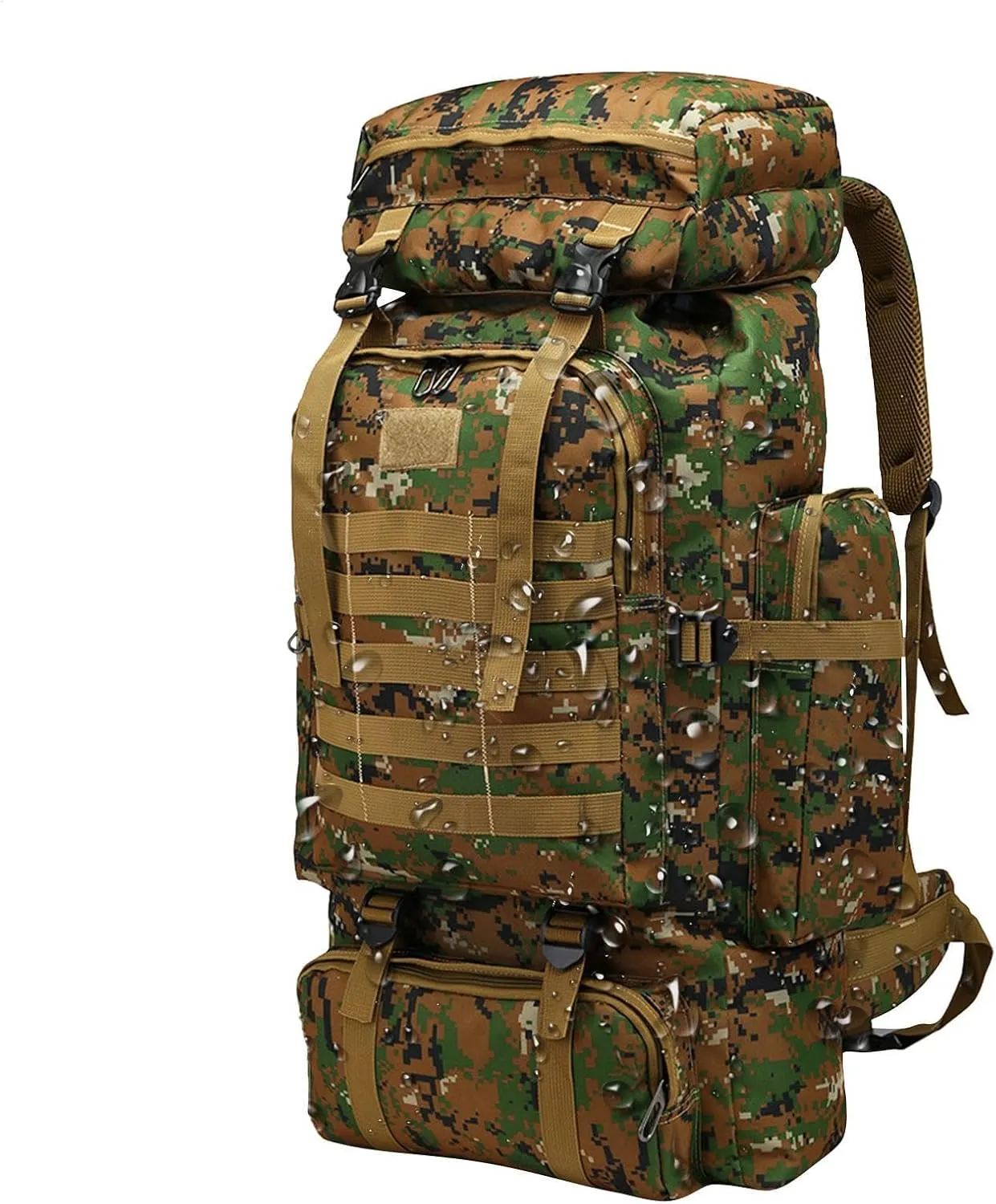 Assault Pack - 80l Outdoor Hiking Backpack Men, Waterproof Men Hunting Backpacks | Large Outdoor Backpack Men, Large Trekking Assault Rucksack Pack for Outdoor Activities Mountaineering, Trekking