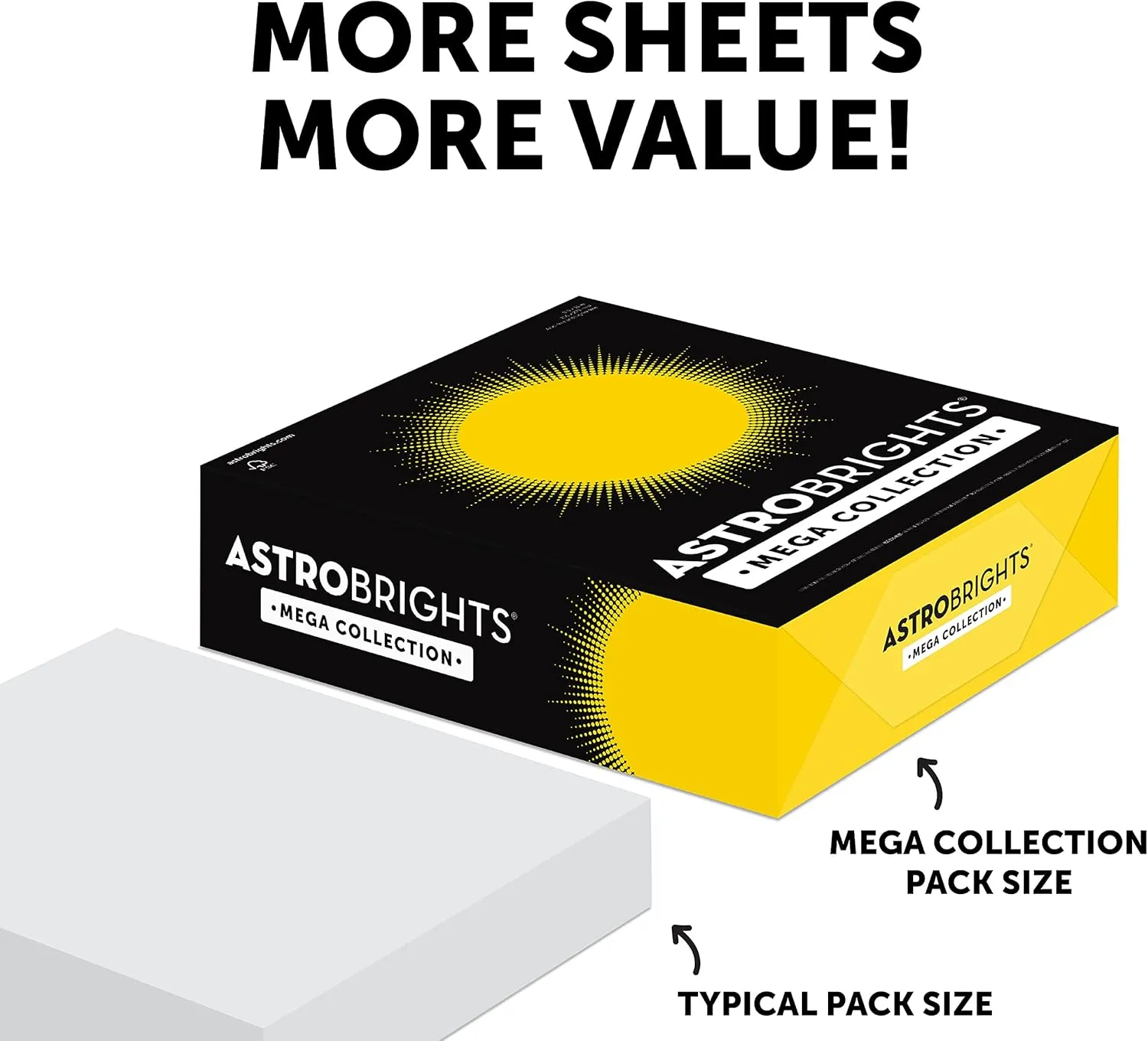 Astrobrights Mega Collection, Colored Paper, Neon Green, 625 Sheets, 24 lb/89 gsm, 8.5" x 11" - MORE SHEETS! (91672)