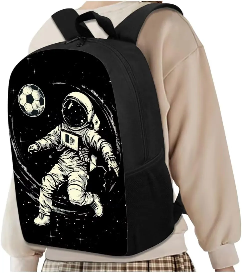 Astronaut Axolotl Bookbags for 7Th Grade Boys Backpack and Lunch Box Set Water Bottle Sleeve Pencil Case Zipper 4-In-1 School Supplies for Teen Boys Kids Students Back To School