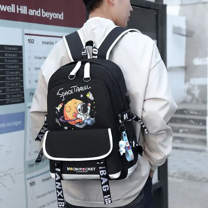 Astronaut Backpack – Large-Capacity Waterproof School Bag for Kids