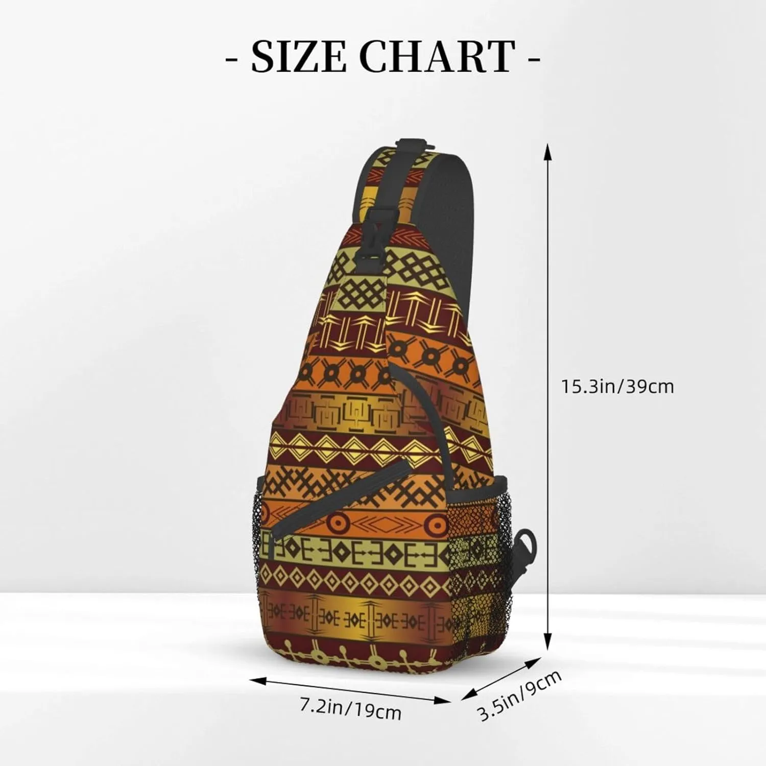 ASYG African Sling Bag Crossbody Backpack Women Men Travel Chest Backpack for Sports Outdoor Running Hiking