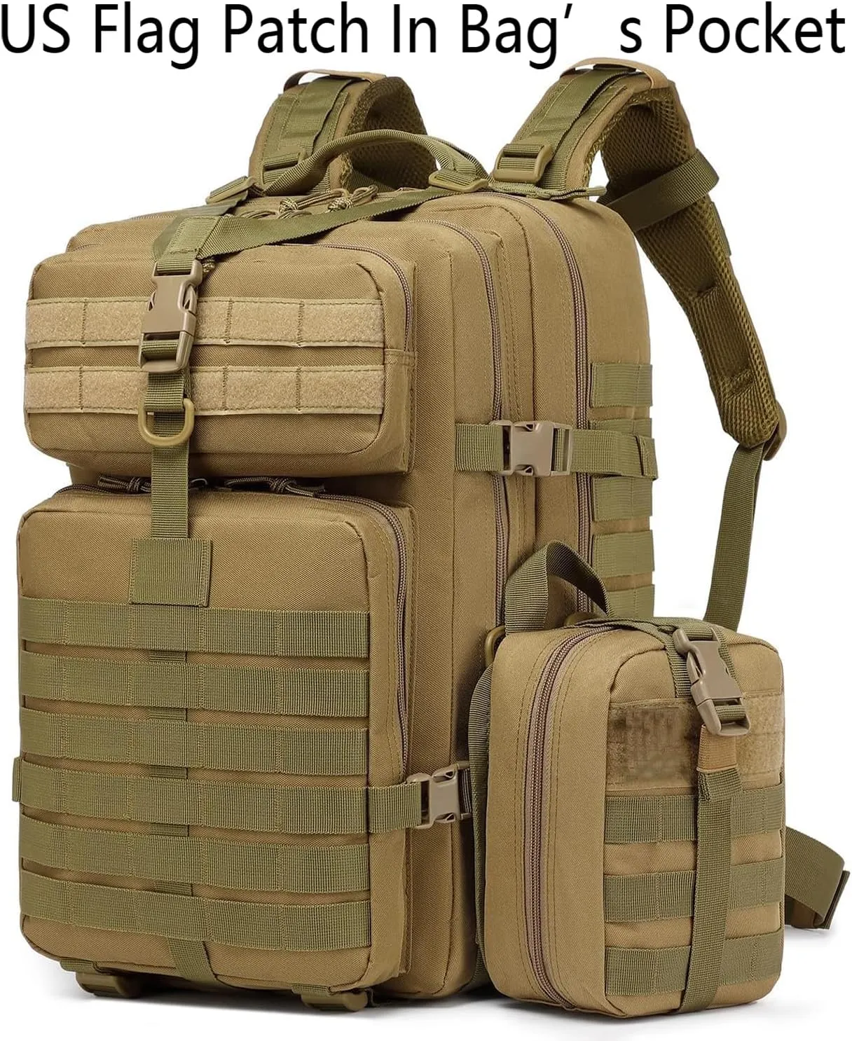 ATBP Tactical Military Rucksack Backpack Molle Hiking Daypack Hunting 45 Liters