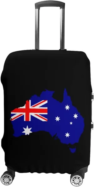 Australia Map Flag Luggage Protector Suitcase Cover Anti-Scratch Washable Fit 18-32 Inch Travel Luggage
