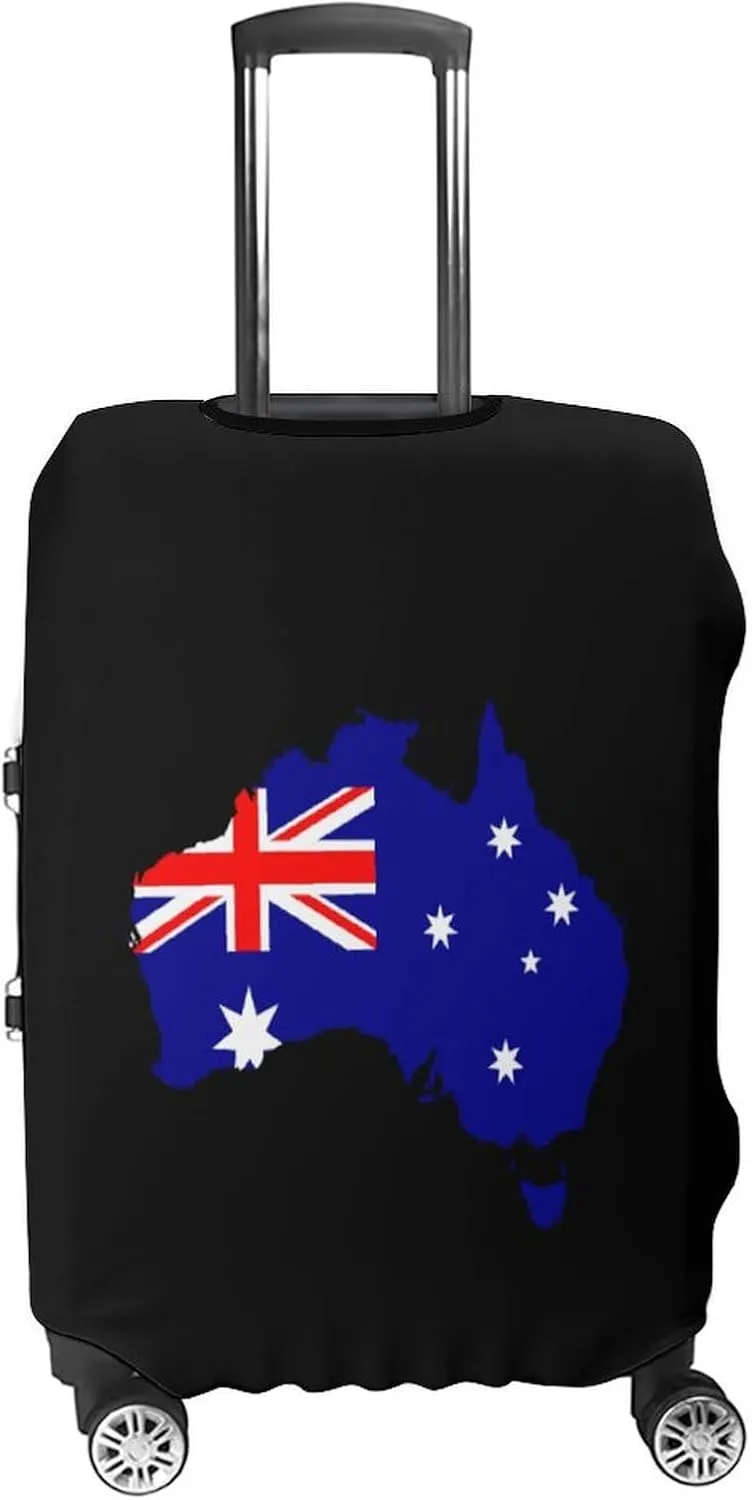 Australia Map Flag Luggage Protector Suitcase Cover Anti-Scratch Washable Fit 18-32 Inch Travel Luggage