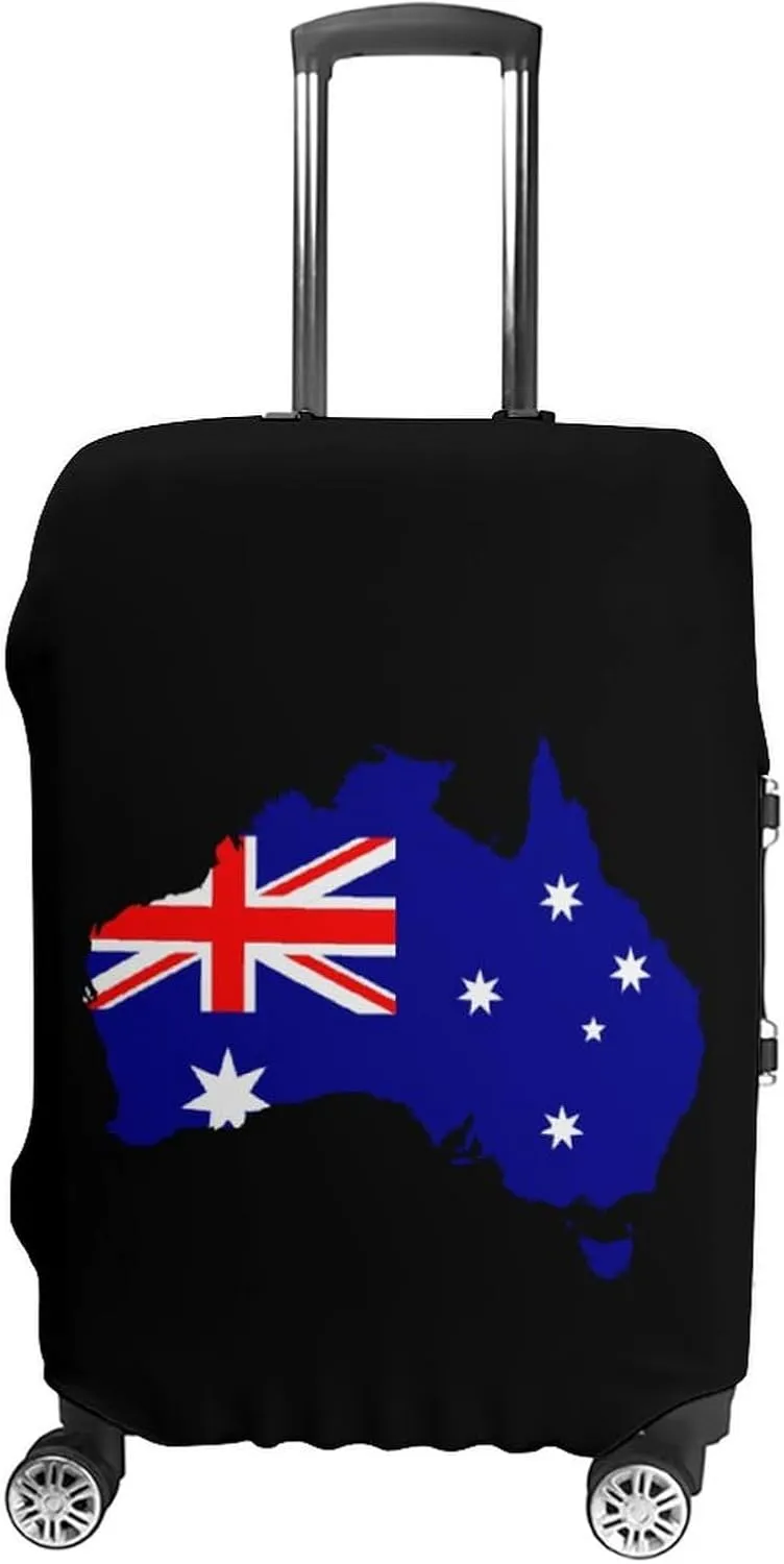 Australia Map Flag Luggage Protector Suitcase Cover Anti-Scratch Washable Fit 18-32 Inch Travel Luggage