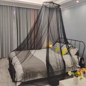 Aventik EDSRDLUZ 400 Fine Meshes Luxury Mosquito Net for Queen to King-Sized Beds, 2 Side Openings, Insect Bug Protection Bed Canopy Ideal for Home Travel, Free Bag, Hanging Kit for Easy Setup