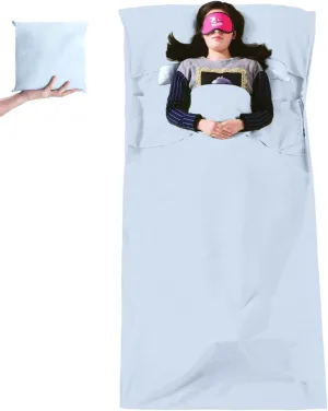 Azarxis Sleeping Bag Liner, Adult Sleep Sack Travel Sheets for Hotel Lightweight Portable Single & Double Camping Sheets for Backpacking