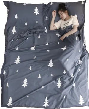 Azarxis Sleeping Bag Liner, Adult Sleep Sack Travel Sheets for Hotel Lightweight Portable Single & Double Camping Sheets for Backpacking