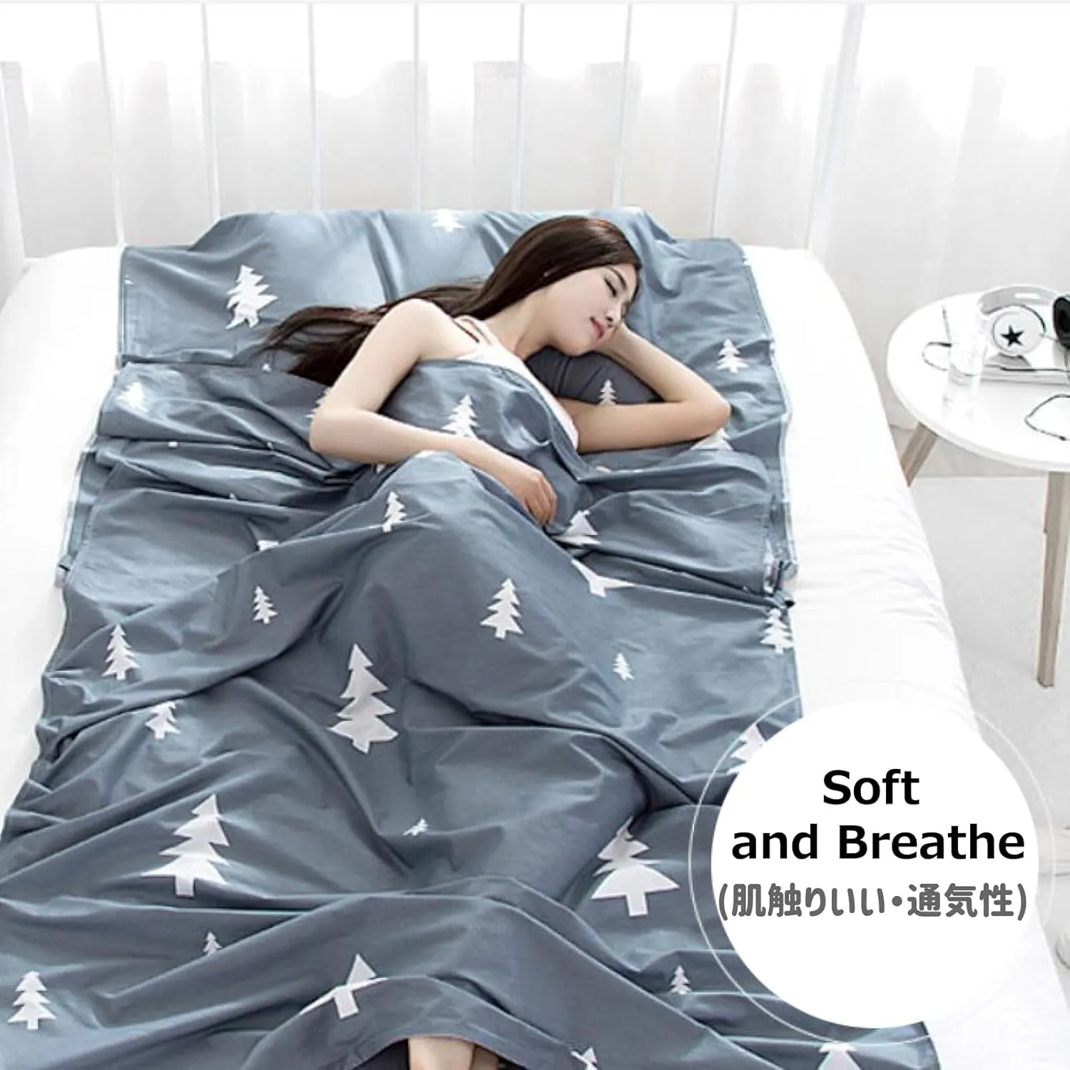 Azarxis Sleeping Bag Liner, Adult Sleep Sack Travel Sheets for Hotel Lightweight Portable Single & Double Camping Sheets for Backpacking