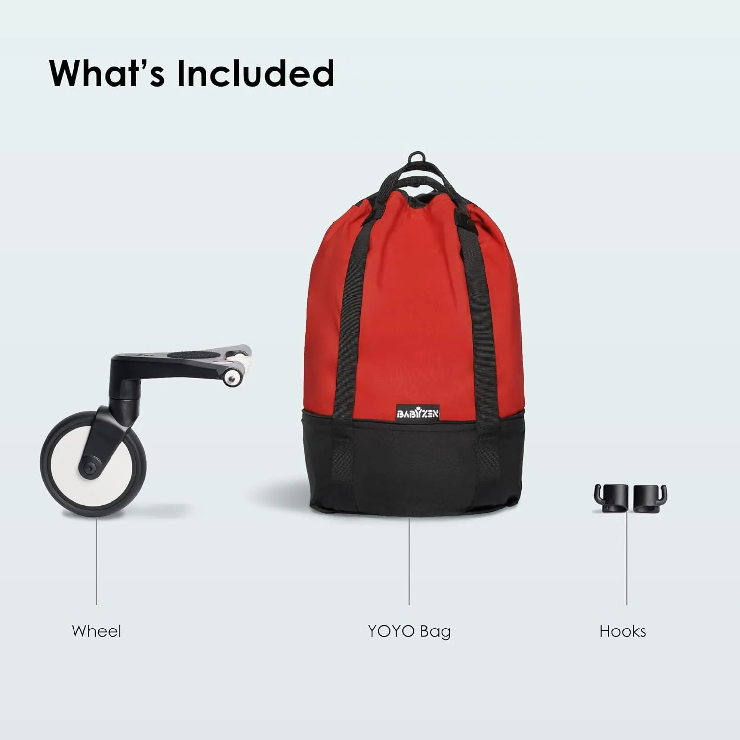 BABYZEN YOYO Bag - Provides Additional, Sturdy Storage on The YOYO2 Stroller - Includes Wheel Base & Hooks