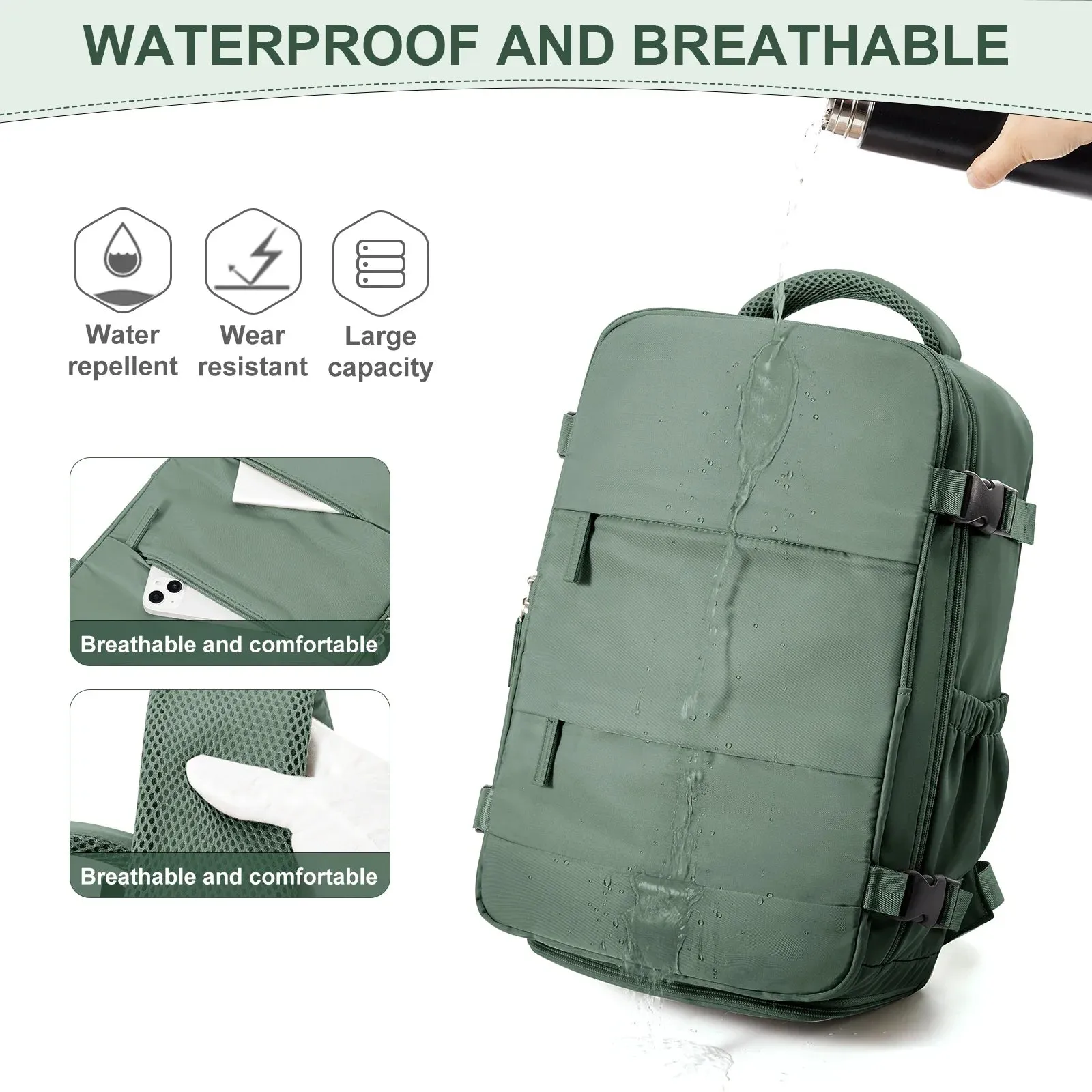 Backpack FLCC Nylon Waterproof Cabin Bag