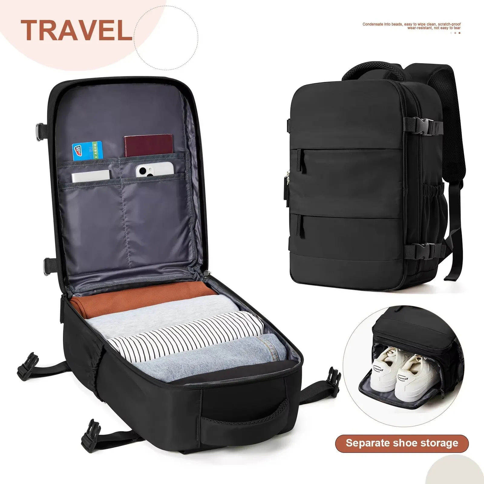Backpack FLCC Nylon Waterproof Cabin Bag
