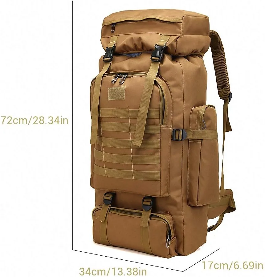 Backpack Oxford 80L Sports Camping Trekking Hiking Hunting Bags 3