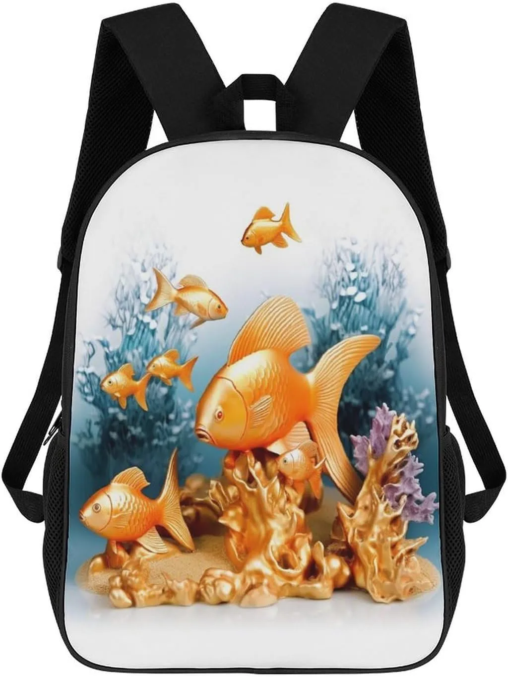 Backpack Small Fishes 17 Inch Travel Backpack, Large Hiking Bag Sports Picnic Camping Backpack