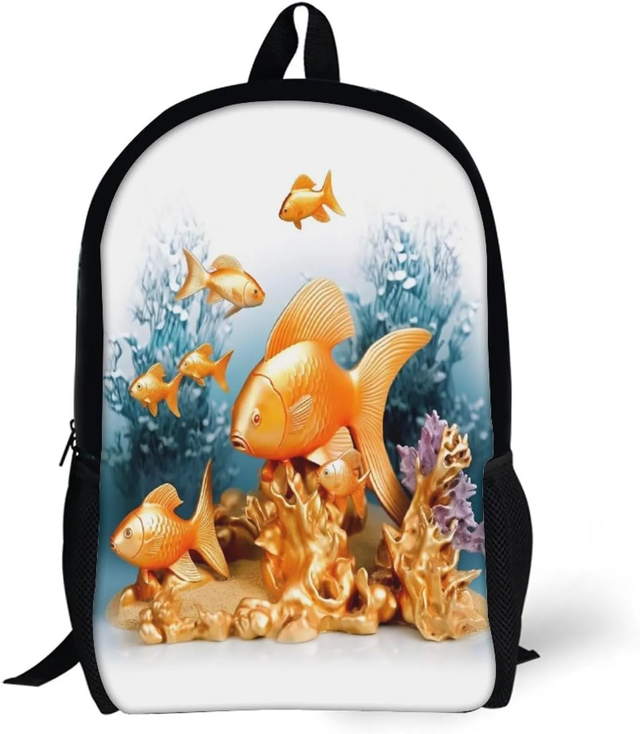 Backpack Small Fishes 17 Inch Travel Backpack, Large Hiking Bag Sports Picnic Camping Backpack
