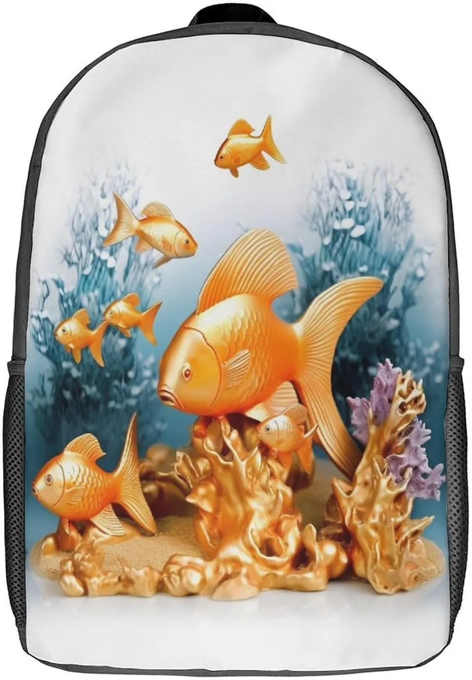 Backpack Small Fishes 17 Inch Travel Backpack, Large Hiking Bag Sports Picnic Camping Backpack