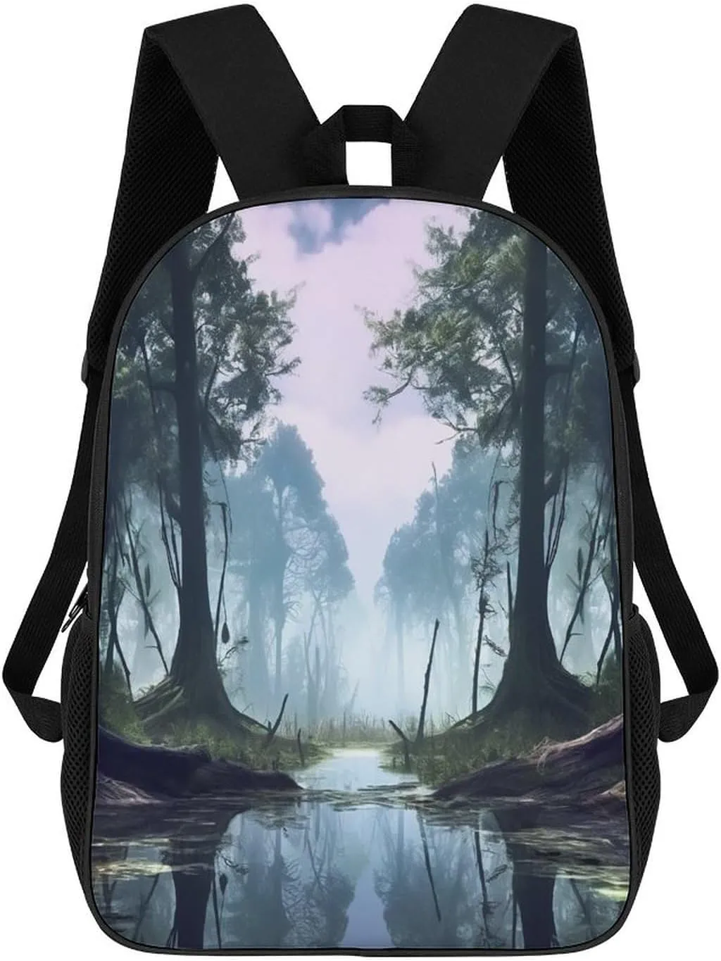 Backpack Swamp Landscape 17 Inch Travel Backpack, Large Hiking Bag Sports Picnic Camping Backpack