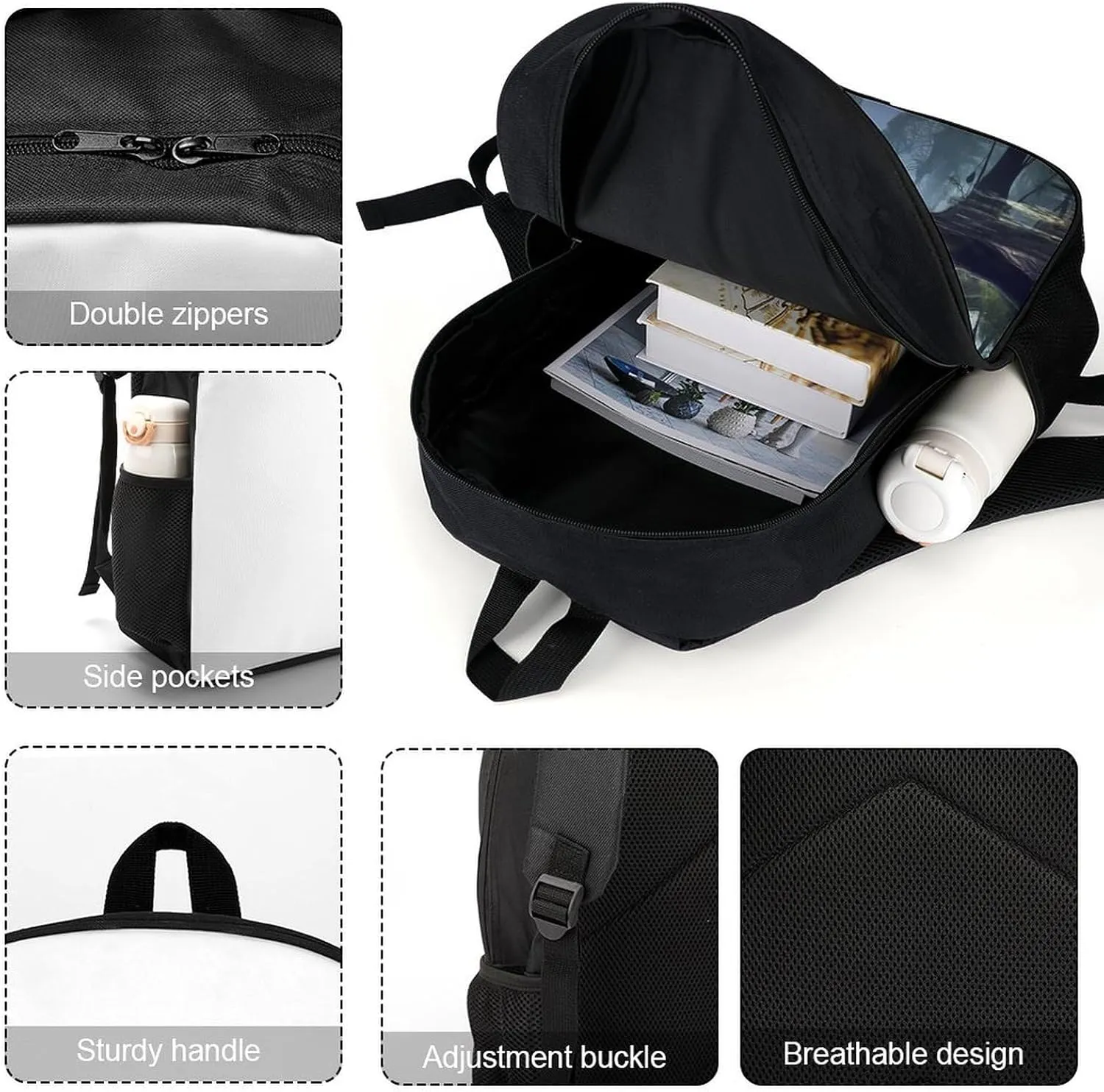 Backpack Swamp Landscape 17 Inch Travel Backpack, Large Hiking Bag Sports Picnic Camping Backpack