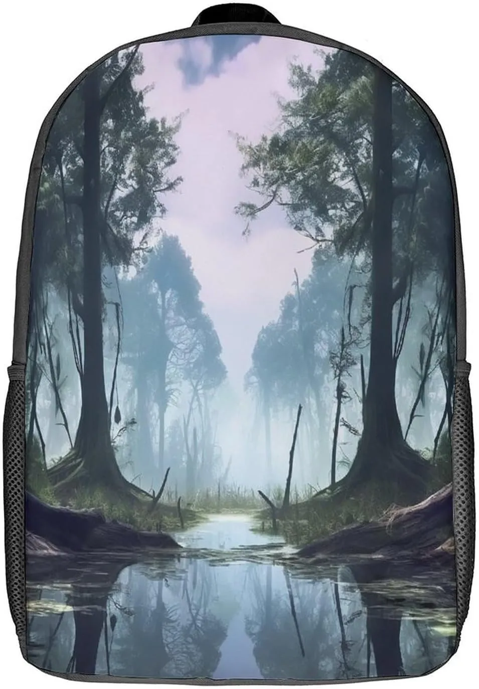 Backpack Swamp Landscape 17 Inch Travel Backpack, Large Hiking Bag Sports Picnic Camping Backpack