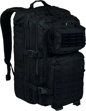 BaHoki Essentials Large Size Tactical Backpack - Military Rucksack with Molle Bags - Ventilated Mesh Adjustable Bag (Black)